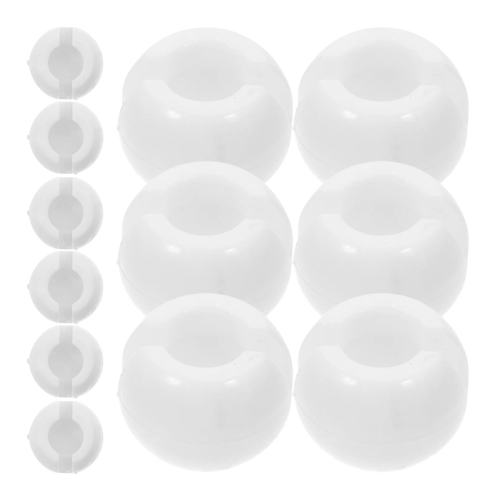 

12pcs White Positioning Fastener Accessories Bead Chain Stops Blind Clear Buckle Crimp Plastic Chain Stops for Blinds Home