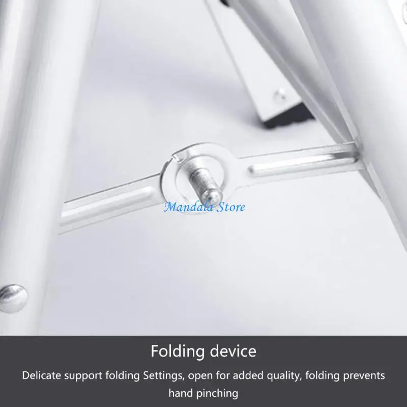 U2JC Multifunctional Aluminum Folding Ladder Stool Upgraded Nonslip Treads Lightweight Ladder for Home and Kitchen