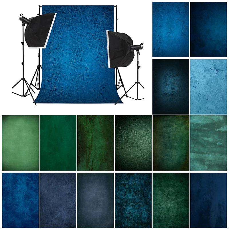 Blue Green Decorative Vinyl Photography Backdrop Cloth Poster Photo Print Studio Props Picture Print Party Decor