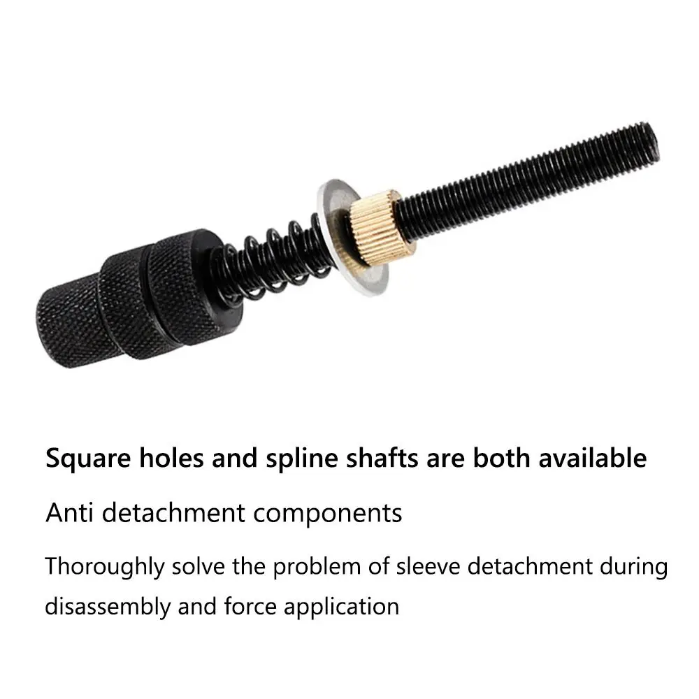 Black Central Axis Disassembly Tool MTB Bike Square Hole Square Hole Central Axis Sleeve Center Axle Maintenance Tool