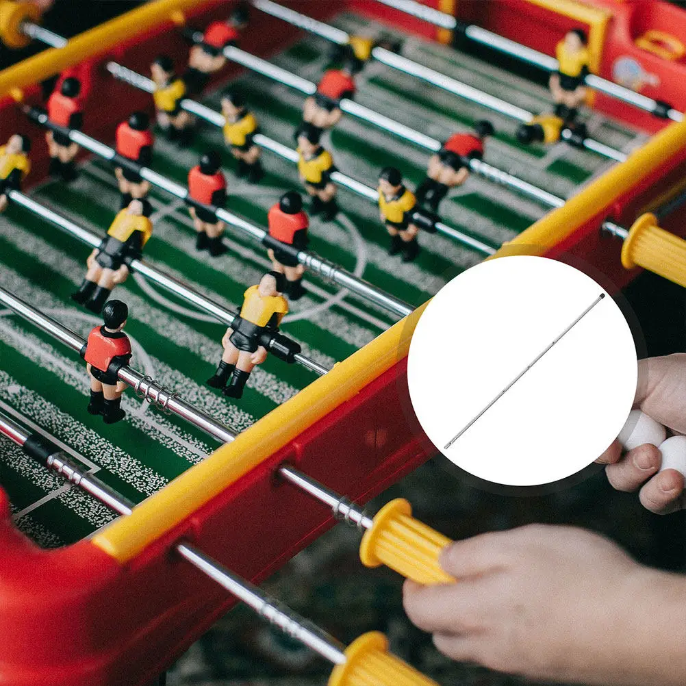 

2Pcs Soccer Machine Operation Pole Stable Iron Foosball Table Rod Comfortable Grip Table Soccer Parts Replacement