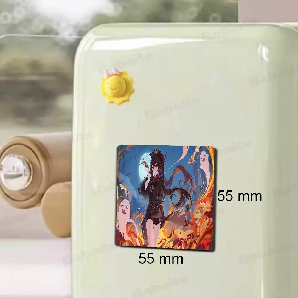 Genshin Impact Hu Tao Magnet Products Personalized Sublimation Fridge Refrigerator Magnets For Kitchen