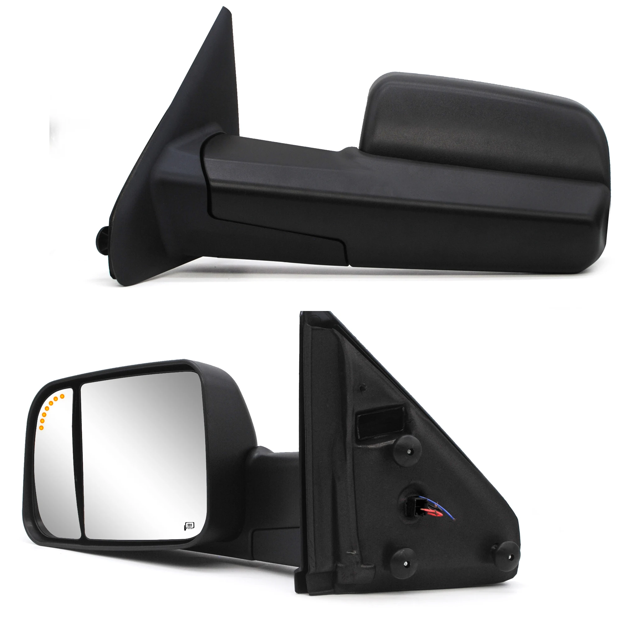 After-sales 2002-2008 Ram 1500, 2003-2009 Ram 2500 3500 Towing Mirrors with Power Heated LED Arrow Signal Puddle Light BC09-TM