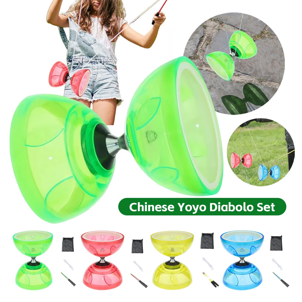

Китайский набор Yoyo Diabolo с 2-мя палочками Diabolo и сетчатой сумкой, портативный Diabolo для жонглирования Diabolo для детей, взрослых, пожилых людей