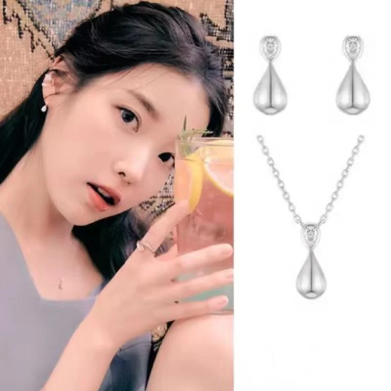 IU water drops Park Min Young People from the Meteorological Agency Korean Drama TV Earrings For Women Girls ресницы piercing