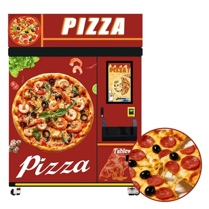 Multi‑payment Supported Pizza Vending Unit Fault Self Check Alarm Function For Ferry Terminal Public Service Waiting Zone