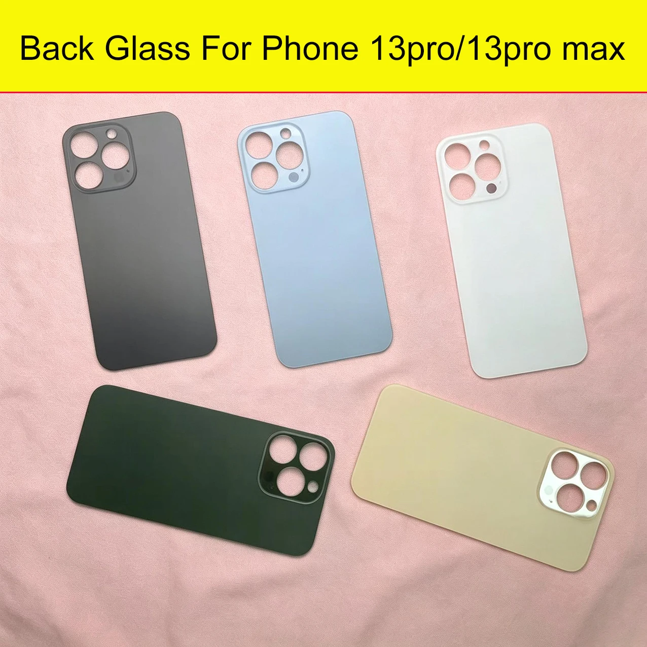 1Pc Replacement Back Glass for iPhone 13 Pro / 13 Pro Max Matte Rear Cover Back Battery Housing Glass Repair Parts