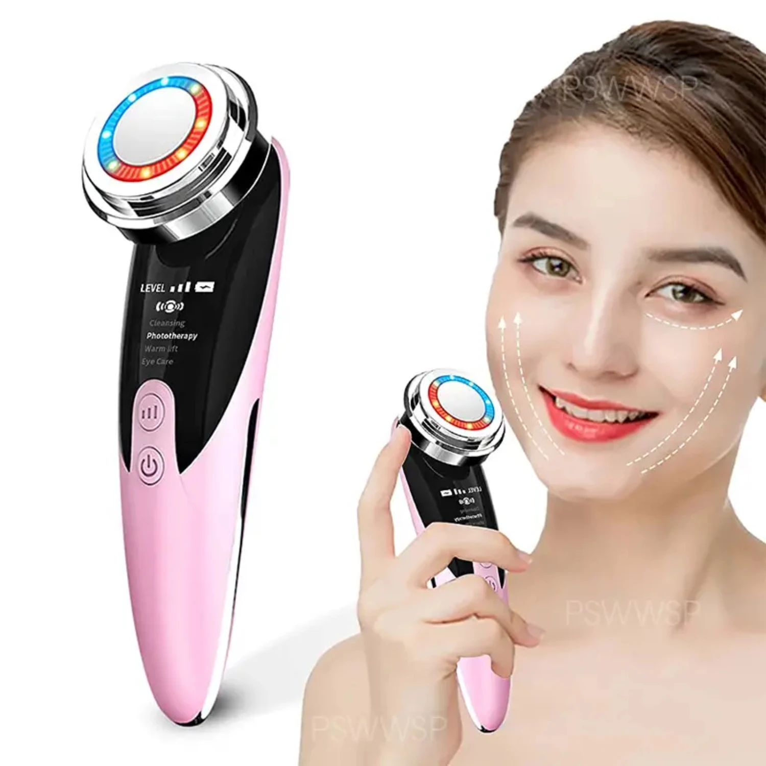 Skin Rejuvenation Beauty Tool EMS Radio Frequency LED Photon Mesotherapy Face Skin Tighten Wrinkle Remover Face Lifting Face Bea