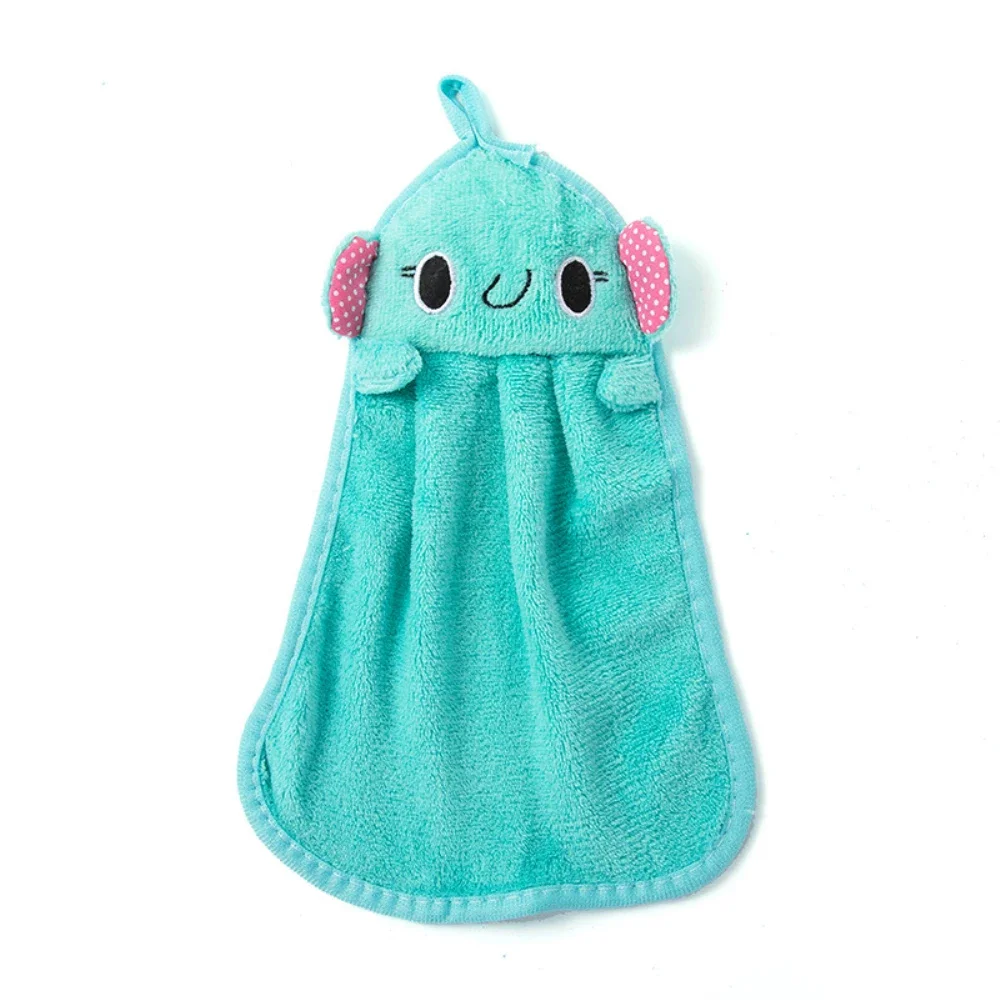 Baby Nursery Hand Towel Bath Towels Toddler Soft Plush Cartoon Animal Wipe Hanging Bathing Towel For Children kitchen Towel