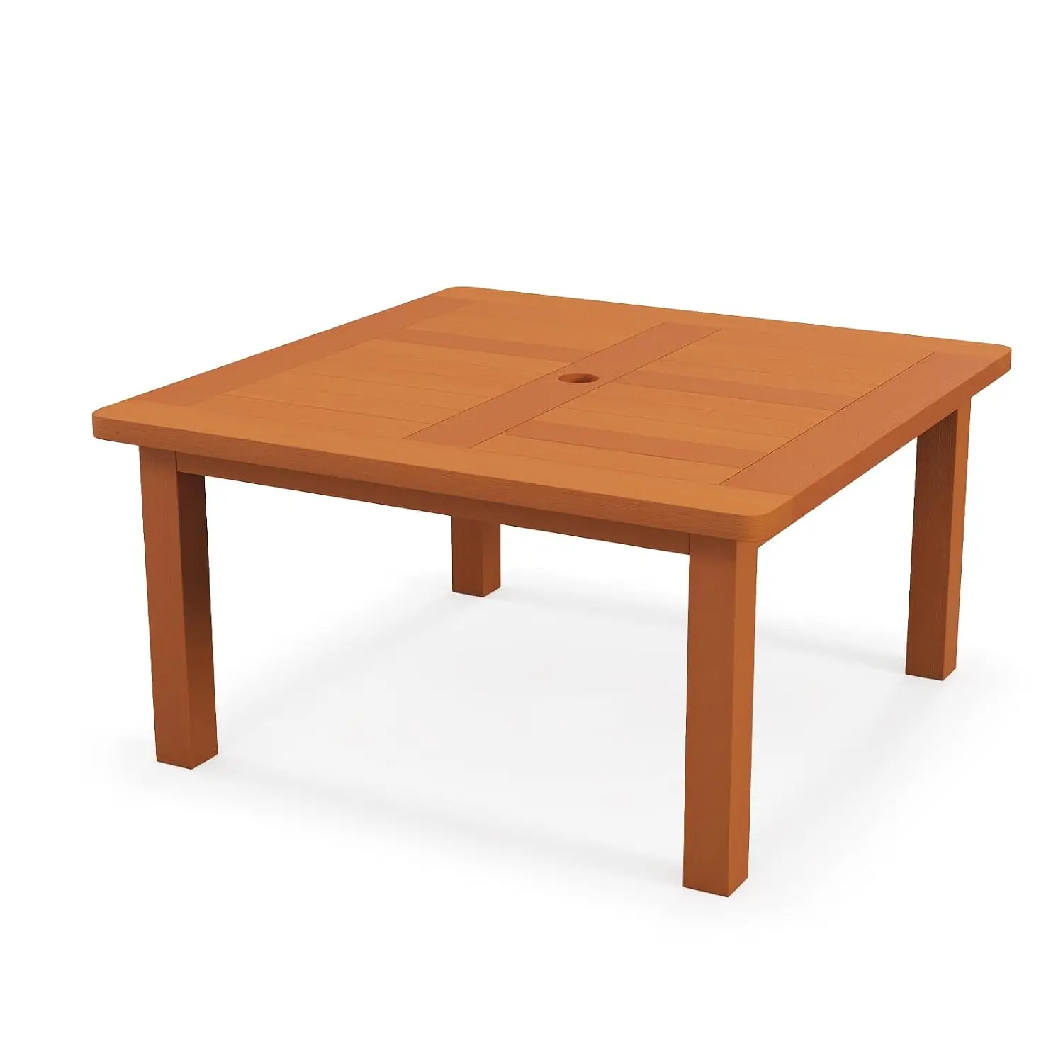 Outdoor Acacia Wood Coffee Table, Patio 29.5” Rectangle Slatted 2 Tier Coffee Table with Storage Shelf, for Outside, Customized