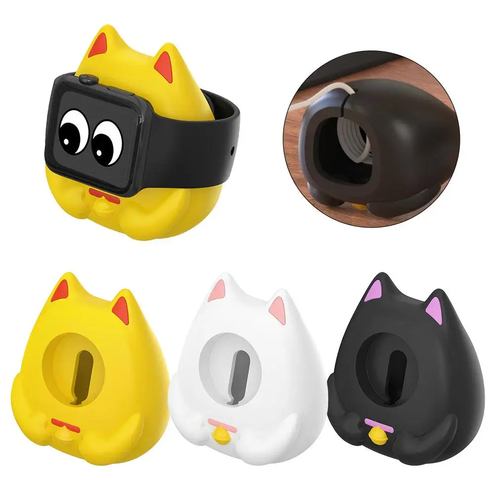 

Wireless Charging Stand For for Apple Watch Cute Cat Shape Smartwatch Storage Bracket Bracelet Desktop Stand.