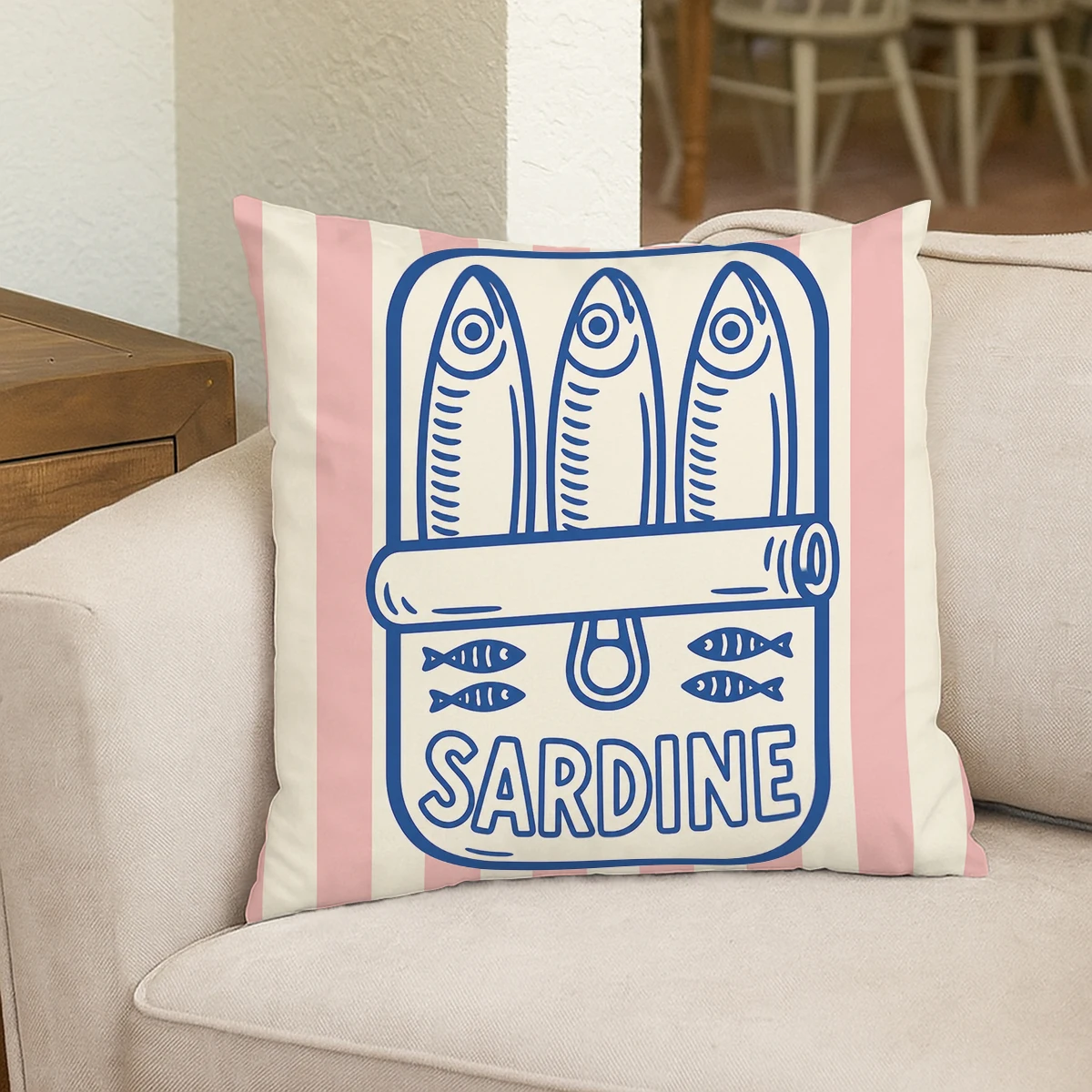 Fun Hand Gesture Pattern Polyester Pillow Cover - Decorative Cushion Case for Home Sofa, Bedroom and Living Room Decoration