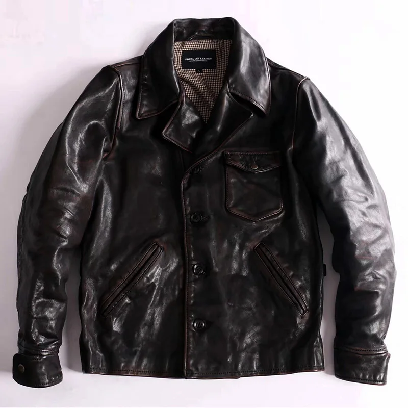 

XX RockCanRoll Read Description! Asian Size Super Top Quality Genuine Horse Leather Coat Classic Horsehide Stylish Rider Jacket