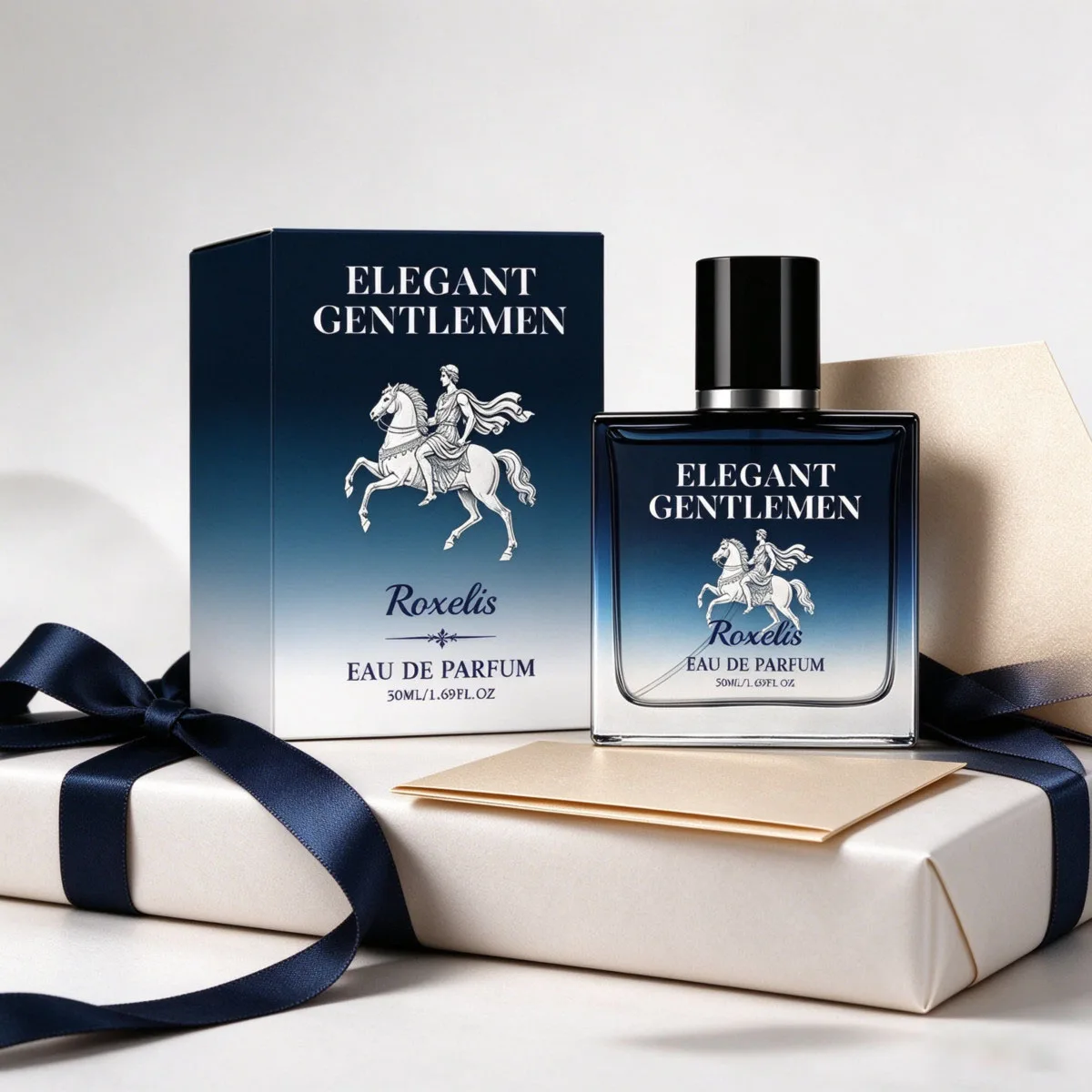 Roxelis Elegant Gentlemen Eau de Parfum 50ml, Men Luxury Perfume, Long Lasting Fragrance, Ideal Gift for Gentlemen Birthday Anni