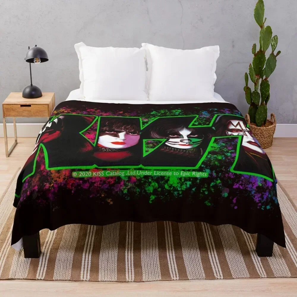 

Kiss fan art Throw Blanket Warm Plush Fuzzy Blanket for Living Room