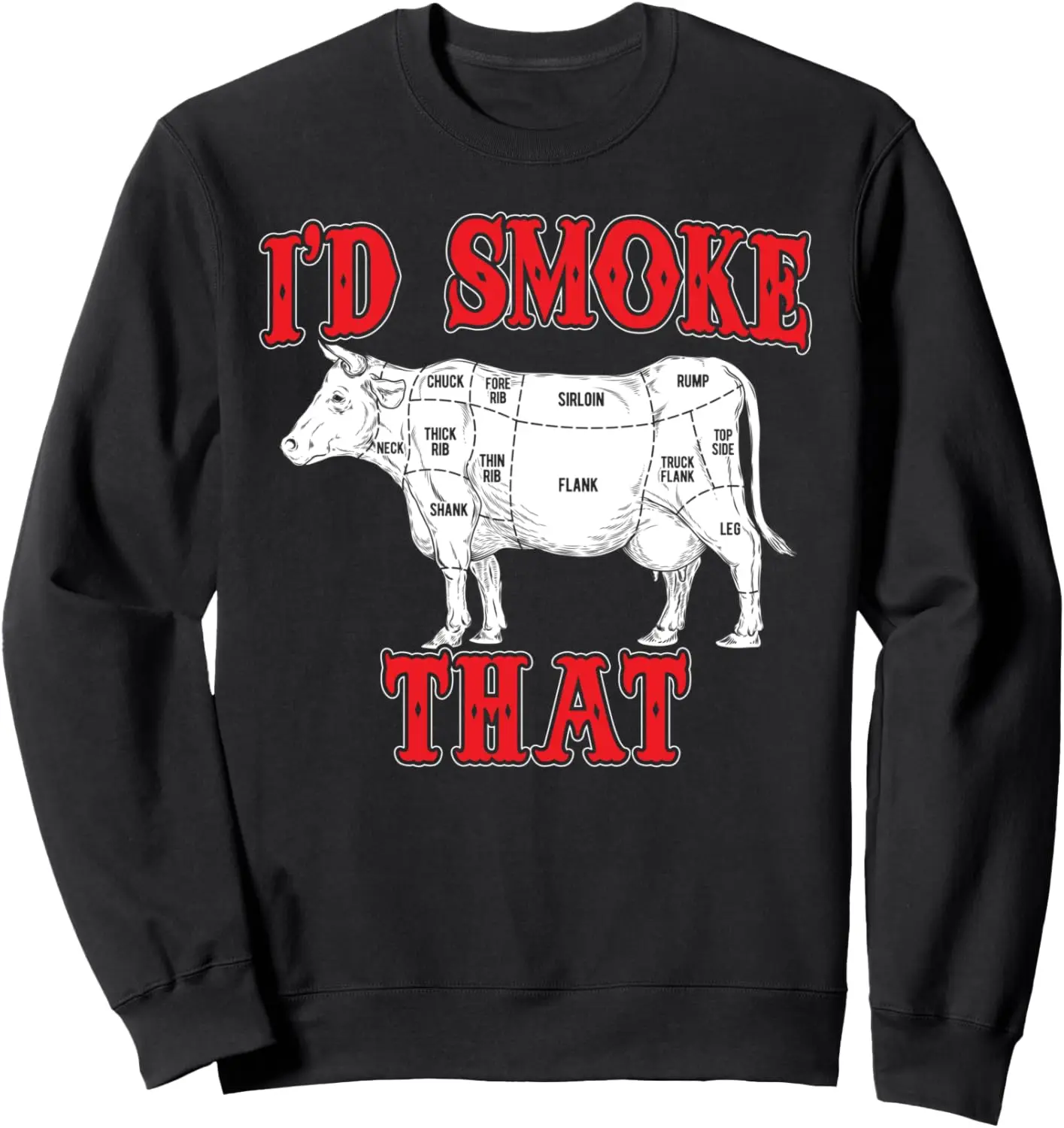 Ik rook dat koe BBQ I Grilling Grillmasters Design Sweatshirt