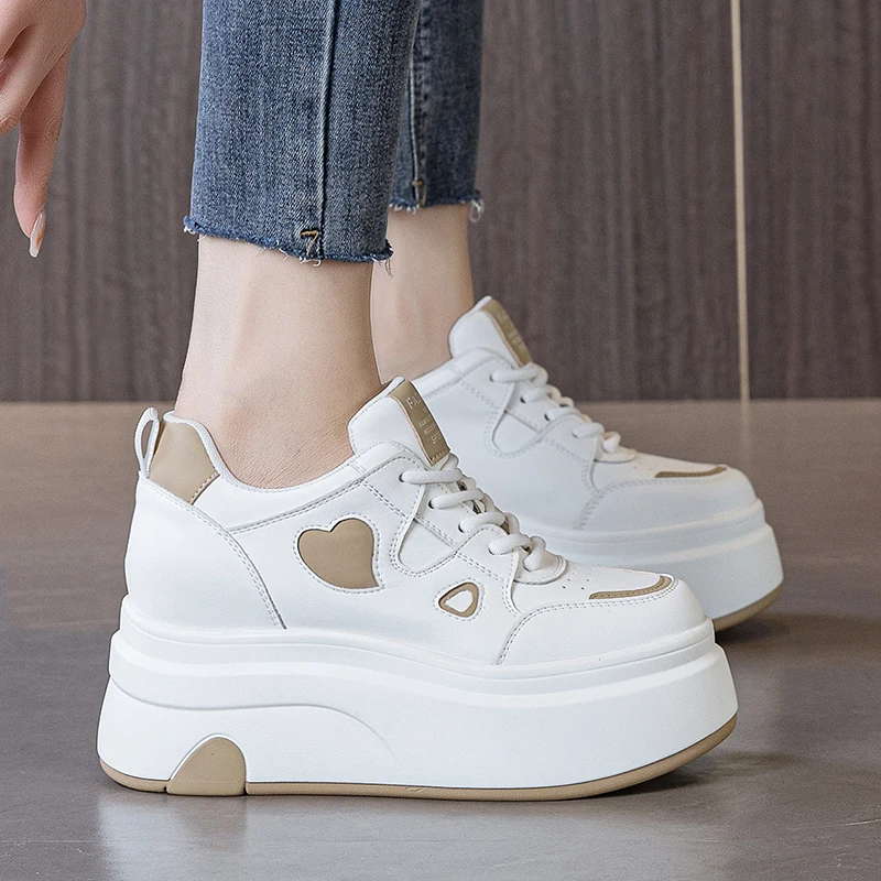 AUTUSPIN Size 34-39 Women Shoes Fashion Summer Soft Platform Skateboard Sneakers Female Tide Street Style Chunky Flats Shoes