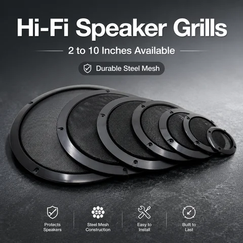 Защитная сетка для динамиков HIFIDIY LIVE, черная, пластиковая и металлическая — пример использования
