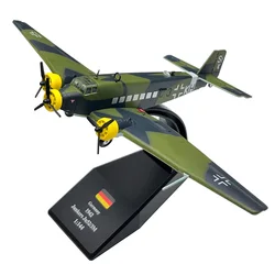 Avion de transport allemand en métal moulé sous pression pour enfants, jouet modèle, cadeau de collection, avion de la Luftwaffe Junkers, Ju52, militaire, échelle 1/144