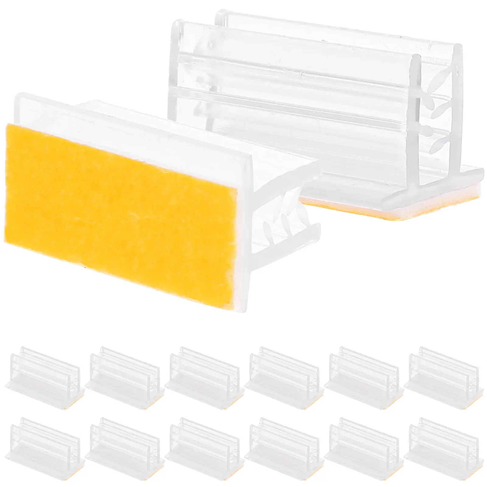 

50Pcs Mini Adhesive Sign Holders Versatile Panel Clip Holders for Name Tags Classroom Desks Counter Shelf Photo Card Price Tags