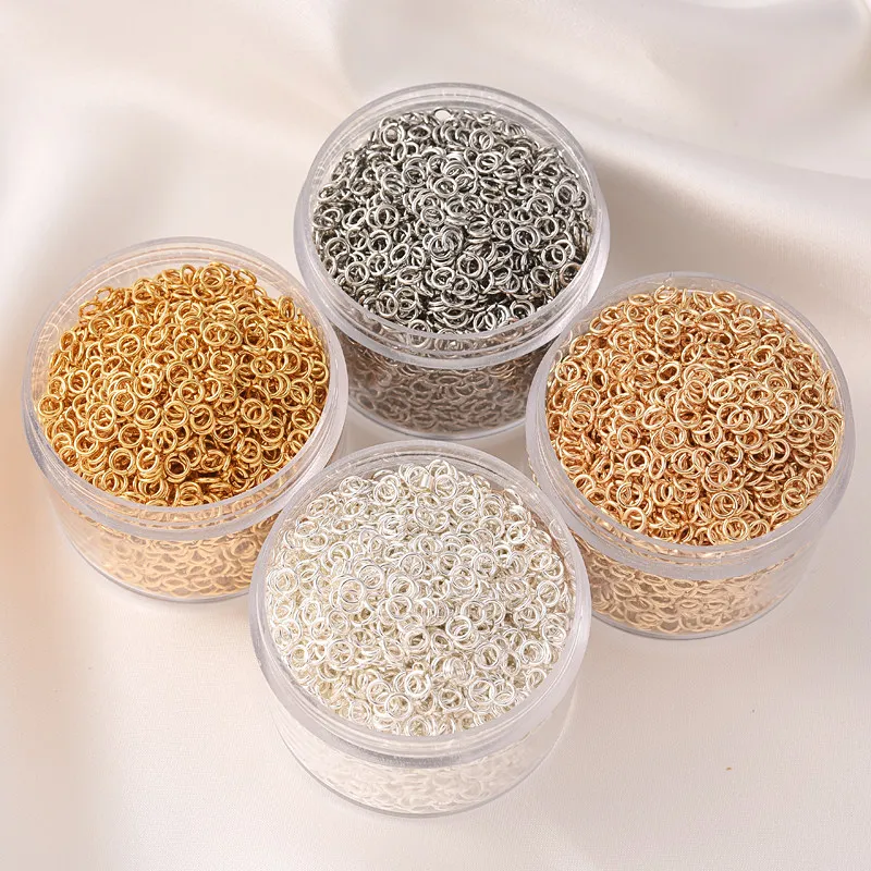 200pcs GD/SI Stainless Steel Open Jump Ring Jewelry Connection DIY Accessory Round Ring Making Earrings Bracelets Necklaces image 3