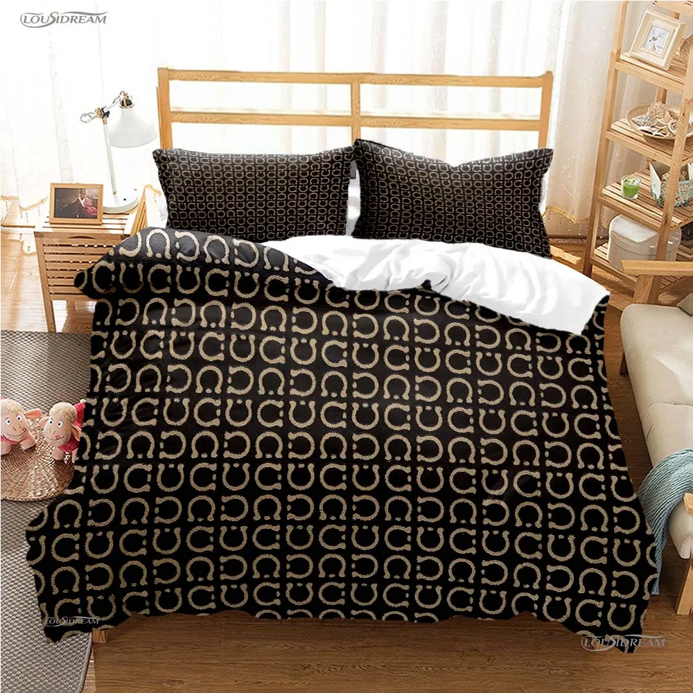 Fshion marca de lujo Casal toda la temporada funda nórdica edredón juego de cama funda de edredón suave y fundas de almohada individual/doble/Queen/King