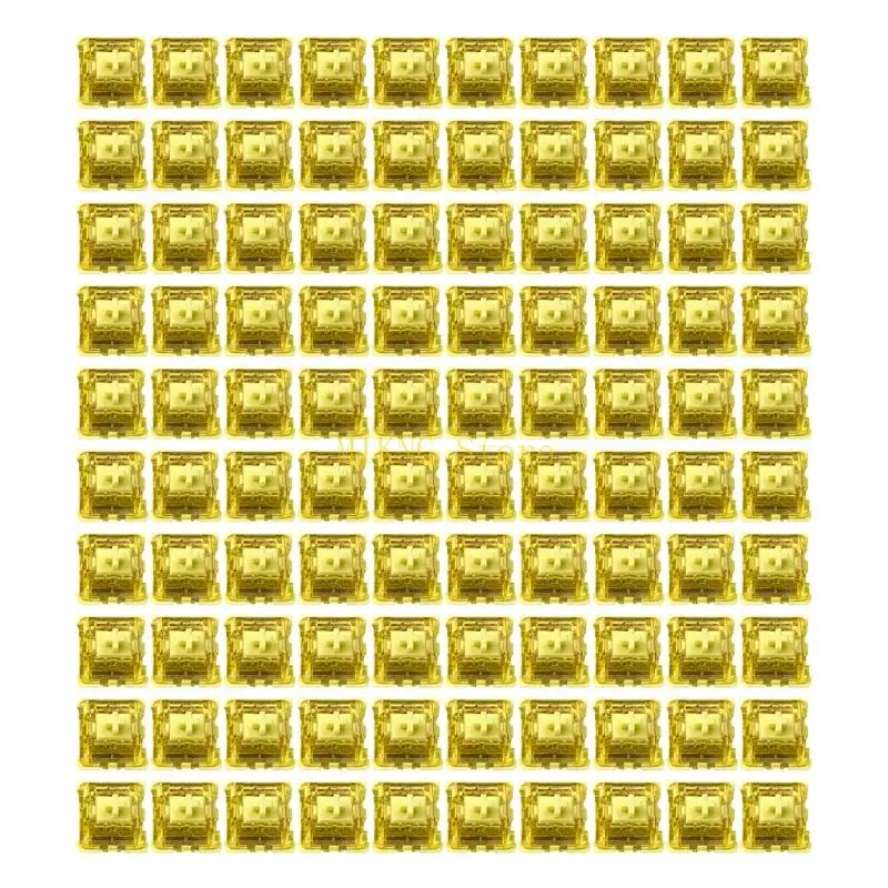10/30/50/100Pcs Yellow Housing Linear Keyboard Switches Soft Press Replacement Best Sale