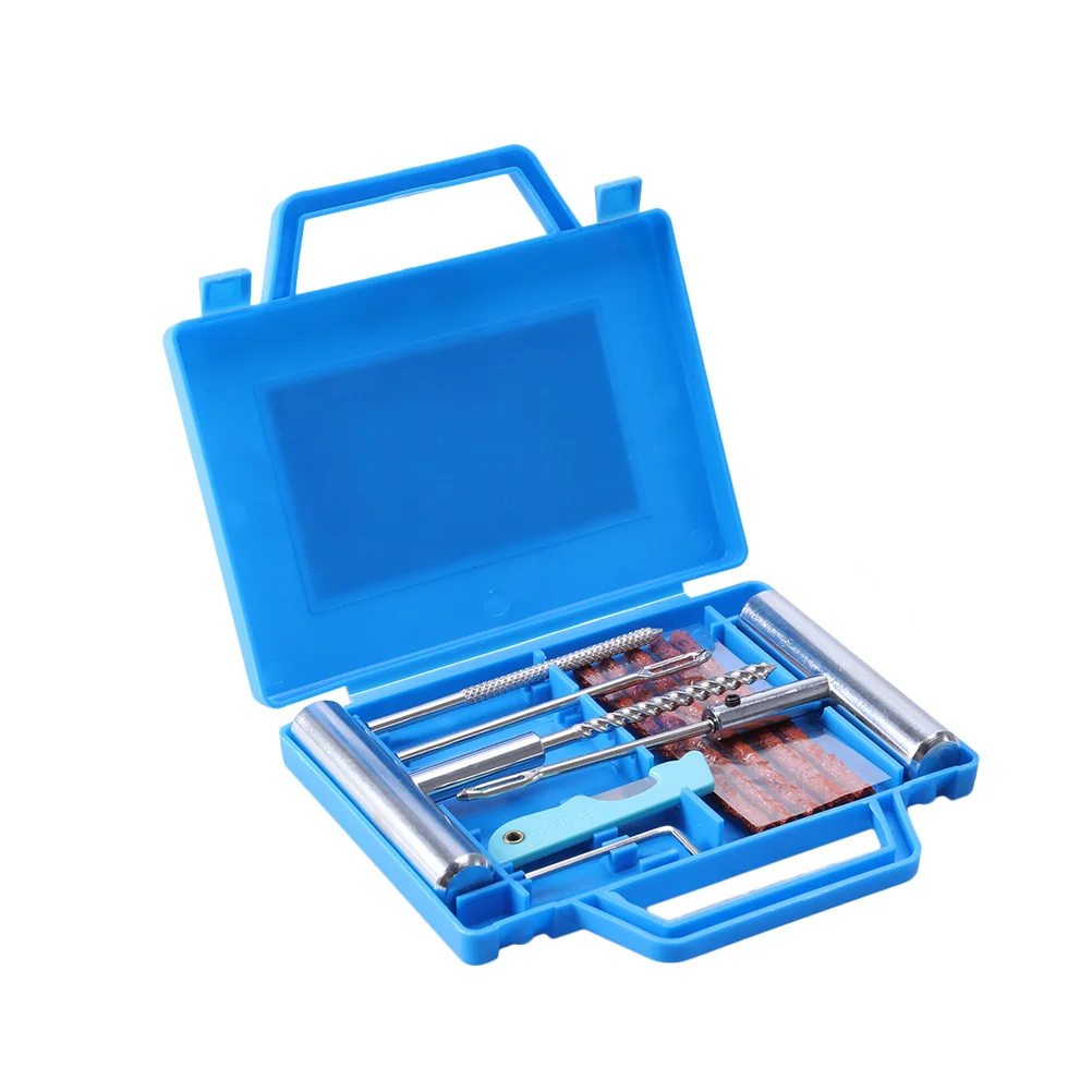 

11Pcs Heavy Duty Tire Repair Kit Durable Motorcycle Car Atv Tyre Patch Kit Easy Use Heavy Strength Tire Patch Kit,