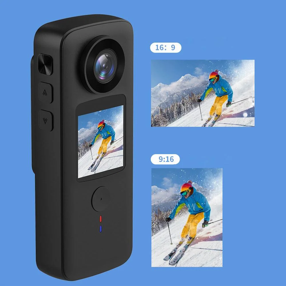 WiFi Dual Screen Action Camera IP68 Waterproof Support 7 Languages Smart Clip Sports Camera 4K Video Touch Screen Mini Cam