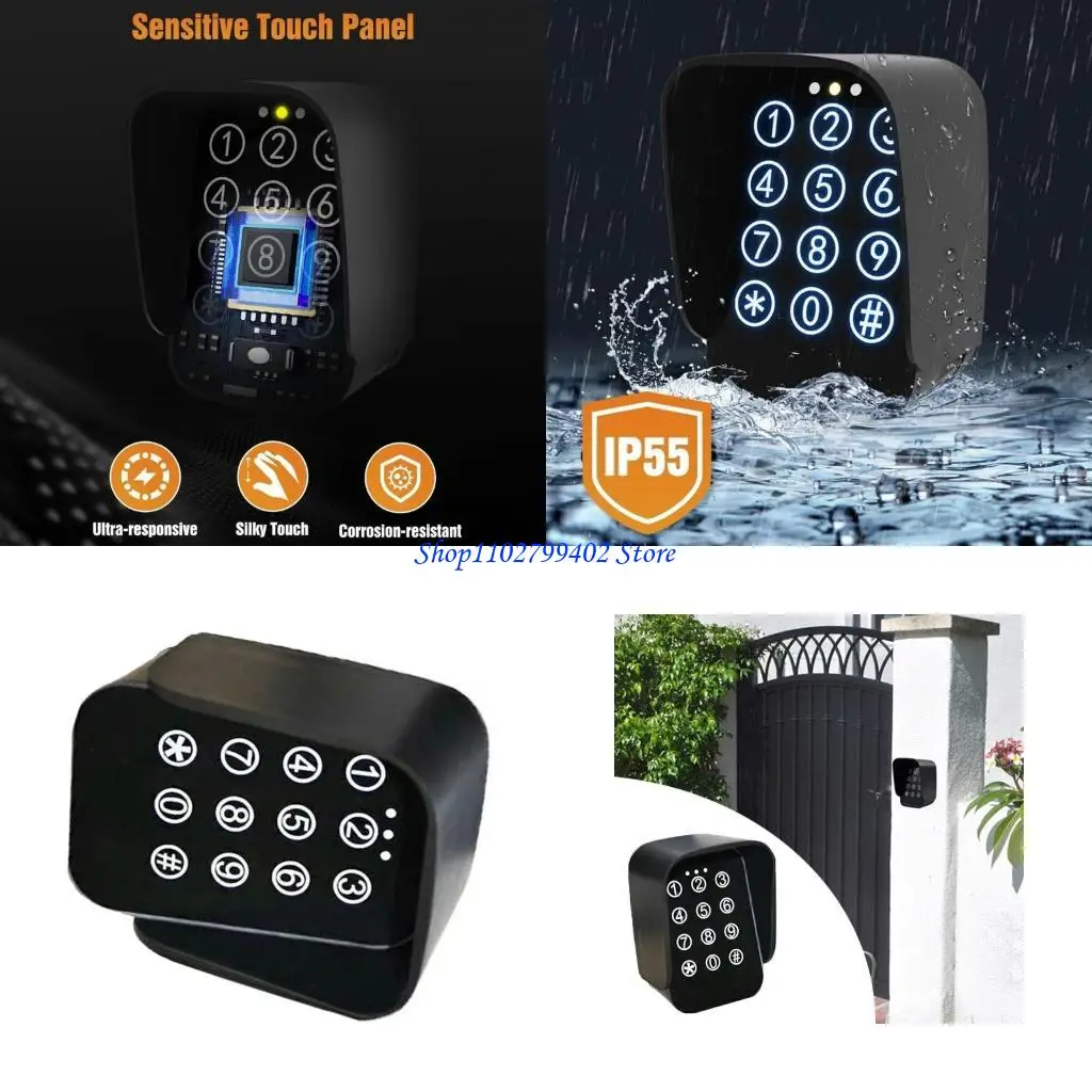 547F easy installs Touch Panel Keypad with Security Lockout & Alarm Features Outdoor Touch Panel Keypad for Remote Gate Access