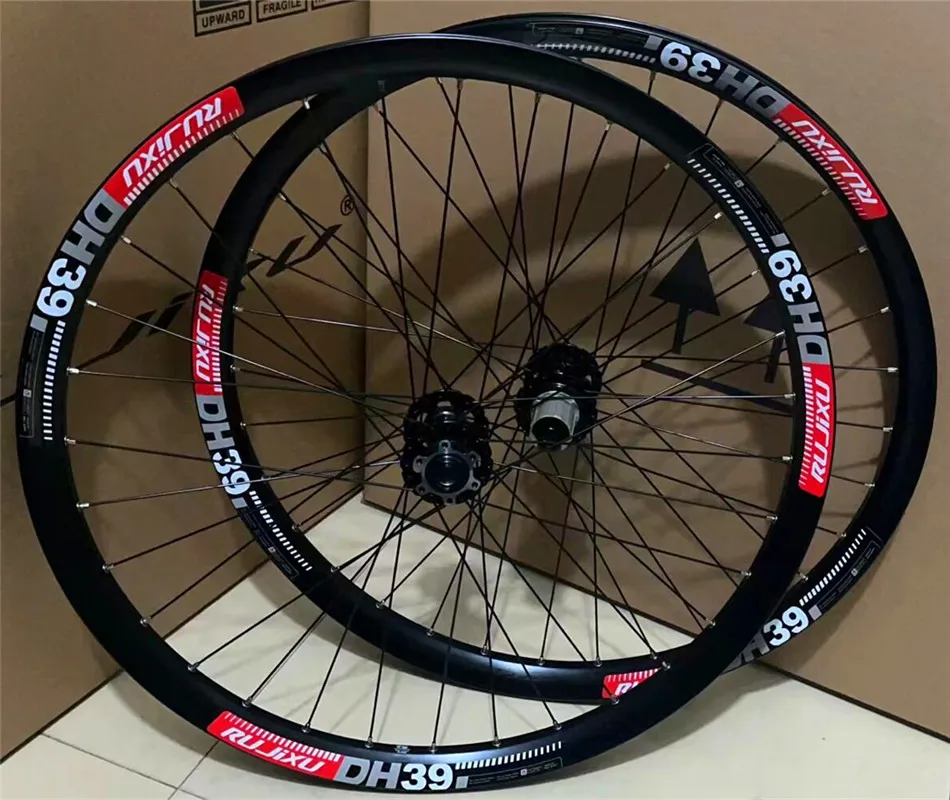 

RUJIXU MTB Bike Wheelset 29 26 27.5 AM Enduro DH 39 mm Wide Rim 148 Boost Hub 142 Thru Axle135 QR 6 Pawls 3 teethBicycle Wheel