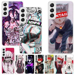 LEWD Sad Girl Japanese Anime Print Soft Case for Samsung Galaxy S25 S24 S23 S22 Ultra S21 Plus S20 FE Phone Shell S10 + Pattern