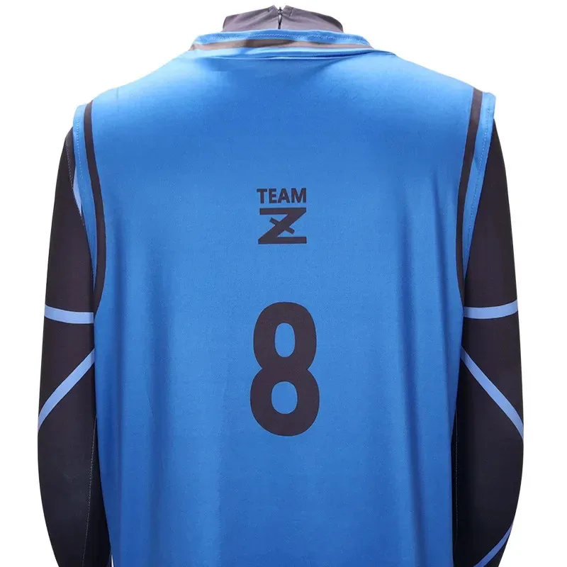 

CyBachira Meguru Cosplay Costume Anime Blue Lock Jersey Football Club Sportswear Jumpsuits Set for Men Women