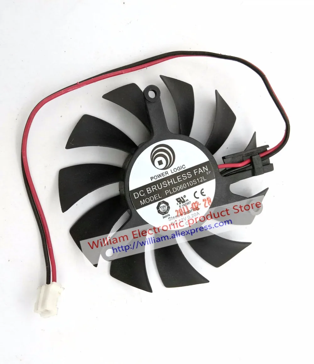 

PLD06010S12L 12V 0.20A PLD06010B12H 0.30A Diameter 55MM pitch 39MM Graphics Card Cooling Fan