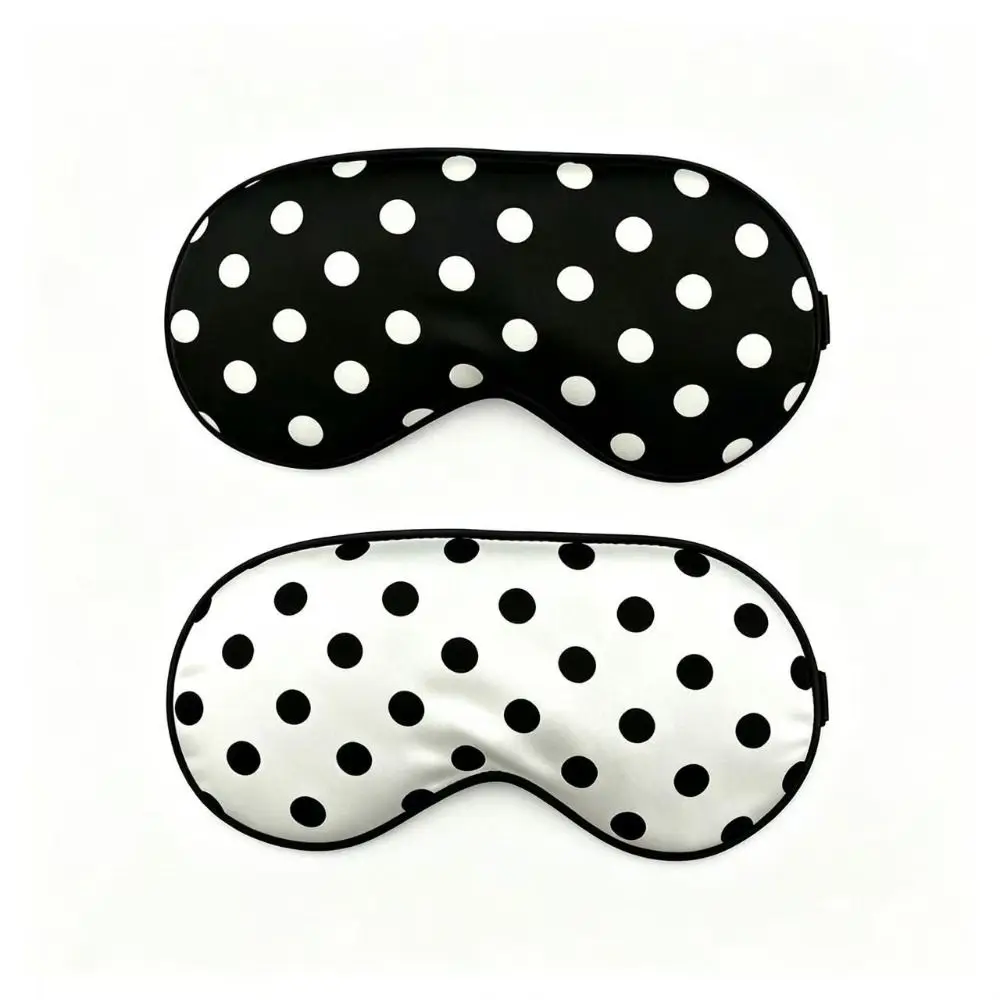 Polka Dot Sleeping Eye Covers Soft Texture Adjustable Strap Eye Protection Mask Breathable Blackout Eye Patches Night Sleep