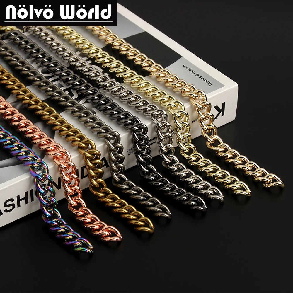 1meter 13mm Light weight Aluminium Bags Chain For Men Women Shoulder Wallet Handbag Detachable Straps Metal Handles Accessories