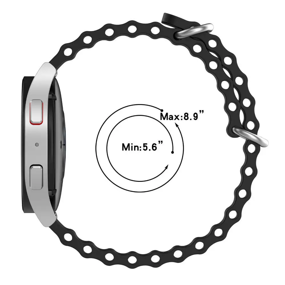 Ocean Band for Samsung Galaxy Watch 6 5 4 40mm 44mm/6 Classic 47mm 43mm/22mm 20mm Bracelet Galaxy 4 Classic Silicone Sport Strap image 3