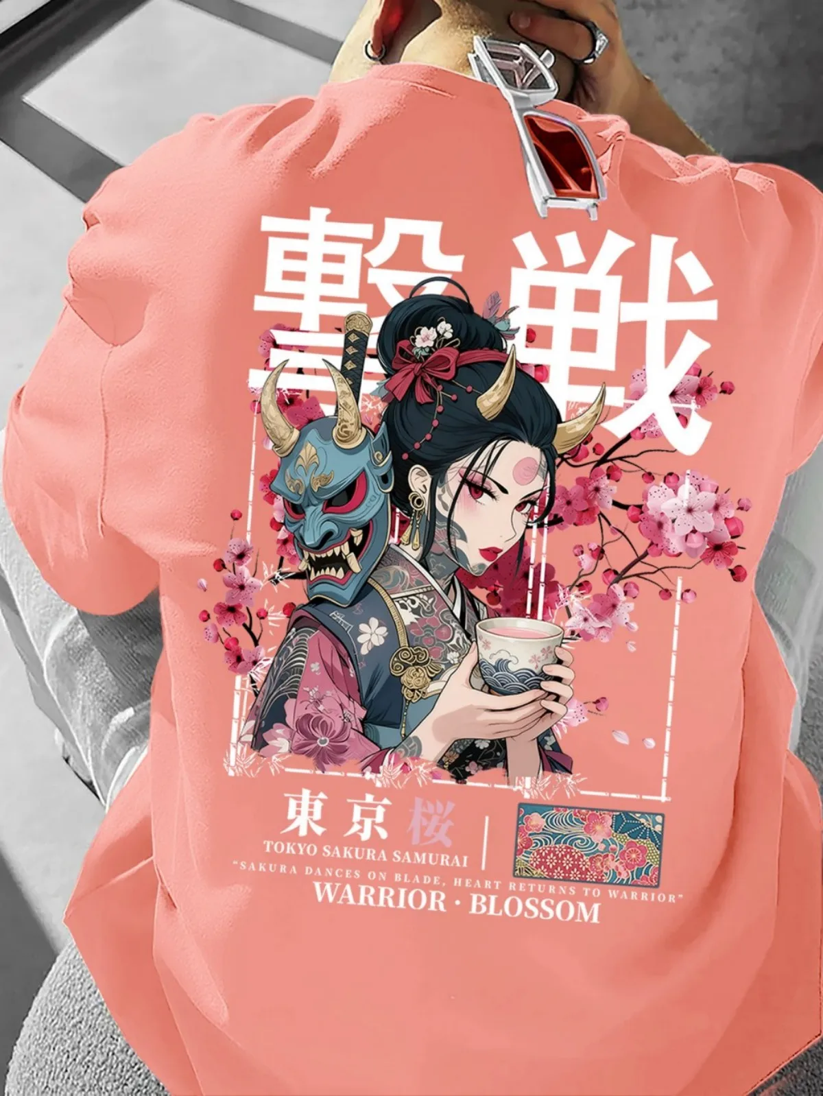Europäisches und amerikanisches Herren-Sommer-T-Shirt mit Geistermasken-Tänzer-Buchstaben-Print, weich und atmungsaktiv, Rundhalsausschnitt, Outdoor-Street-Top – Detail 9