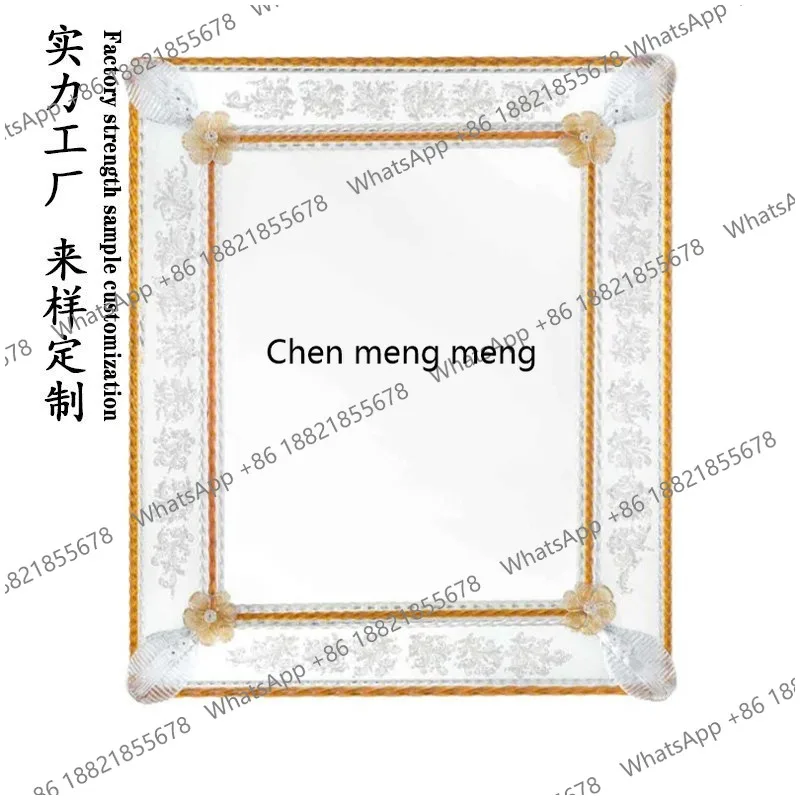 

Household round bathroom wall-mounted mirror bathroom mirror toilet decoration vanity mirror Nordic