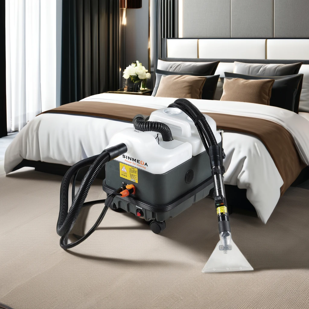 

SINMEDA EB-9S Commercial Steam Carpet Cleaning Machine Professional Swivel Head Wand Hot Water Business Motor Pump Engine