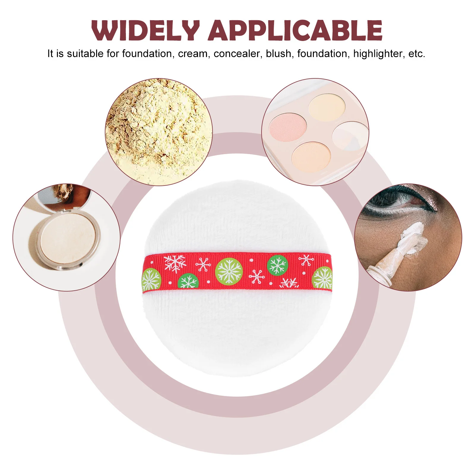 

6Pcs Makeup Puff Powder Puff Soft Supple Applicator for Foundation Concealer Blush Highlight Face Beauty Tool