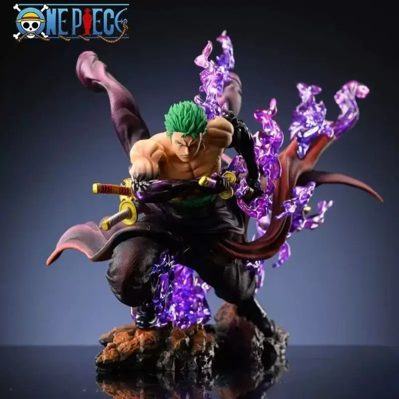 

Wanpiece Cartoon Handheld Drifting Knife Pulling Soron Gk Statue With Effect Piece Anime Trendy Play Model Desktop Ornament Gift