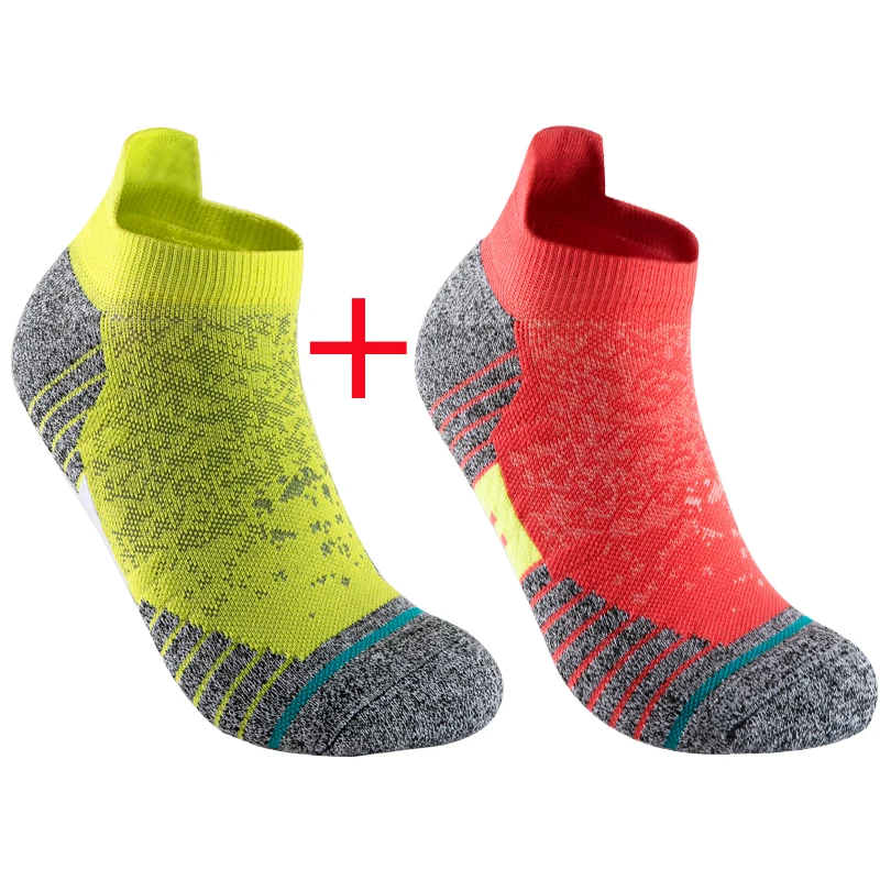 Calcetines invisibles de compresión para hombre y mujer, medias de protección para ciclismo de montaña, deporte, agarre, Barre, 2 pares