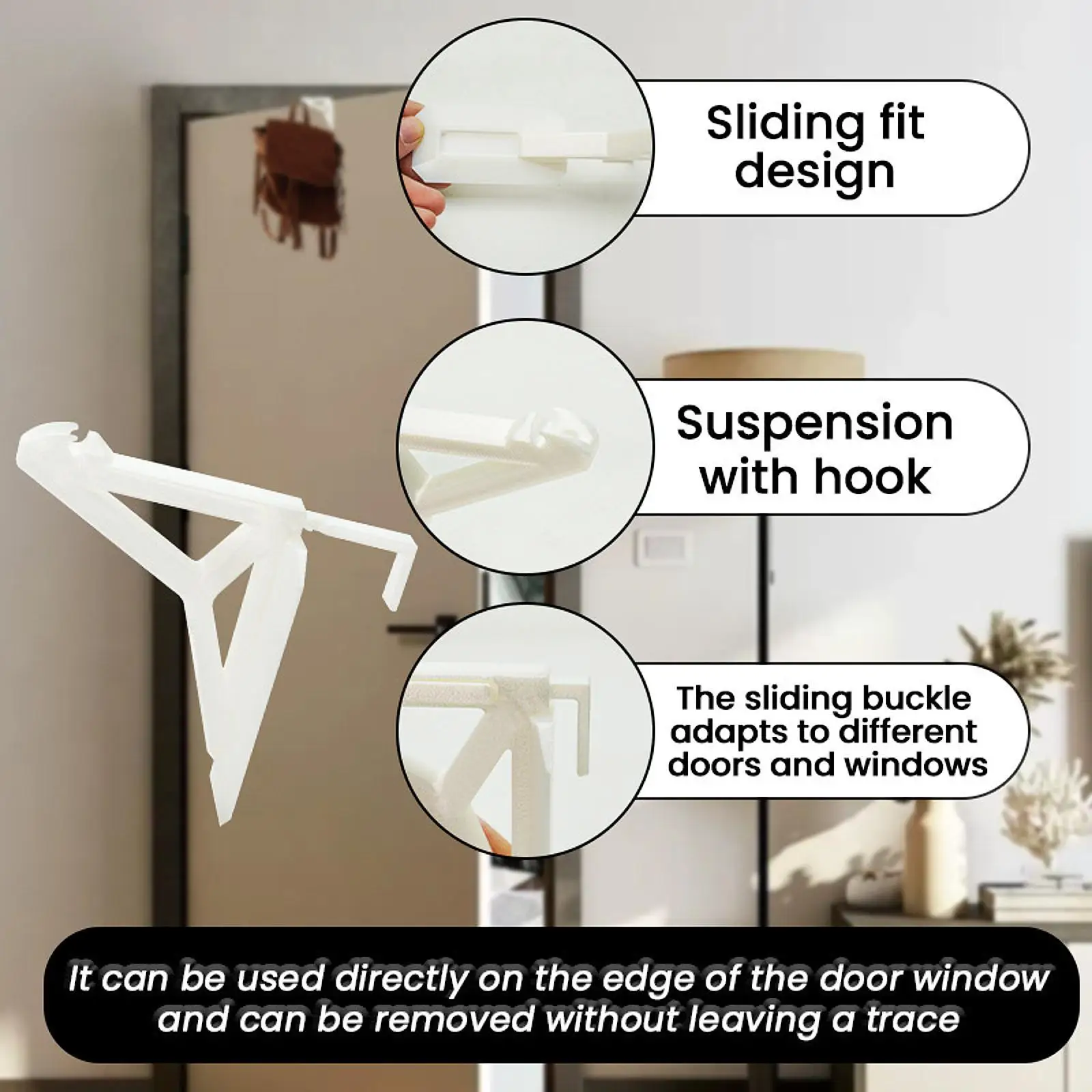 over The Door Hook Wreath Hanger Multi Purpose Hanging Decoration Storage Towel Rack Coat Rack for Robes Hats Hanging Clothes