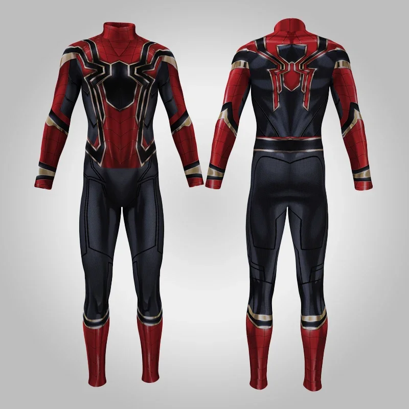 Miles Morales Spider Cosplay Costume pour Adultes, Impression 3D, Motif Zentai, Batteries, Combinaisons, Halloween, Objets