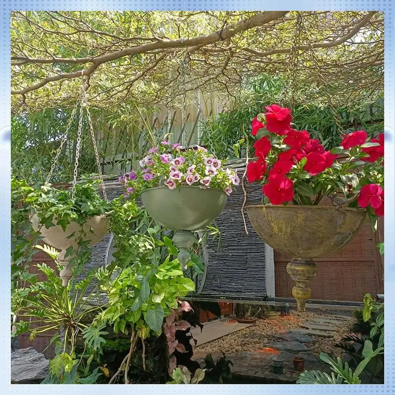 

AD-подвесная корзина, цветочные горшки, уличное украшение для двора, коридора, сада, подвесные цветочные горшки