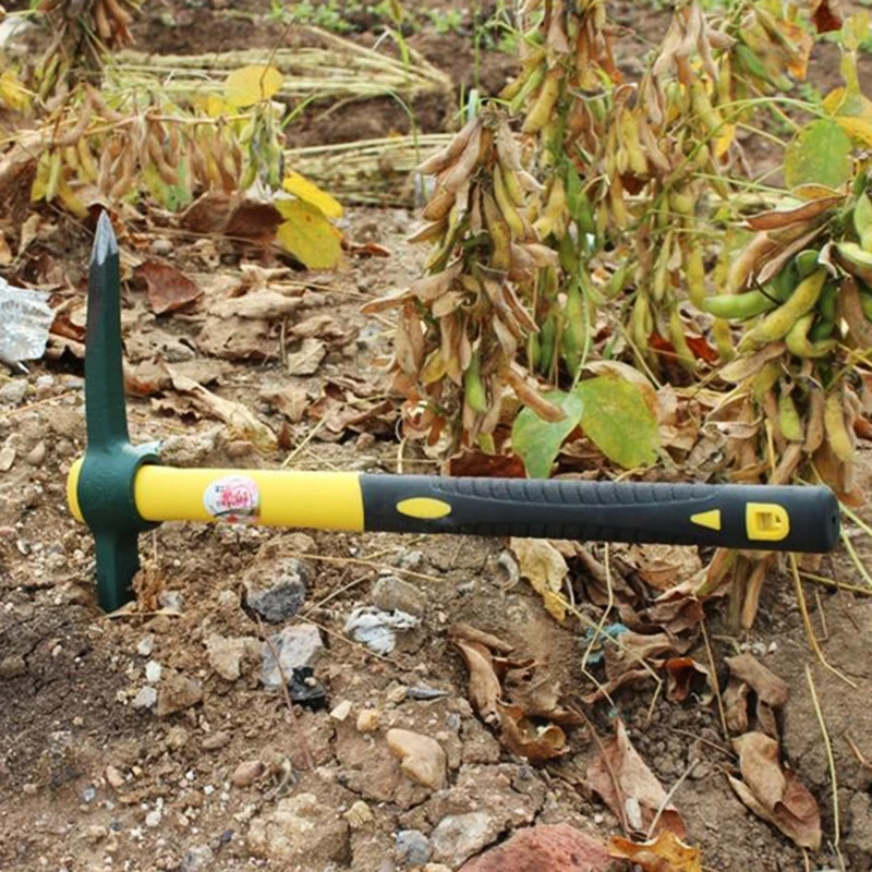 Portátil capina picareta machado para cavar prospecção de acampamento preparando cama de flores agricultura ferramentas manuais labor-saving q81c