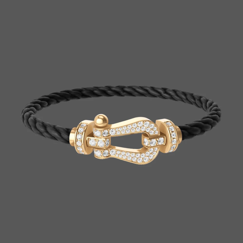 

2026 High-Quality Fashion Classic Colored Diamond Steel Wire Hoop Bracelet for Daily Wearing