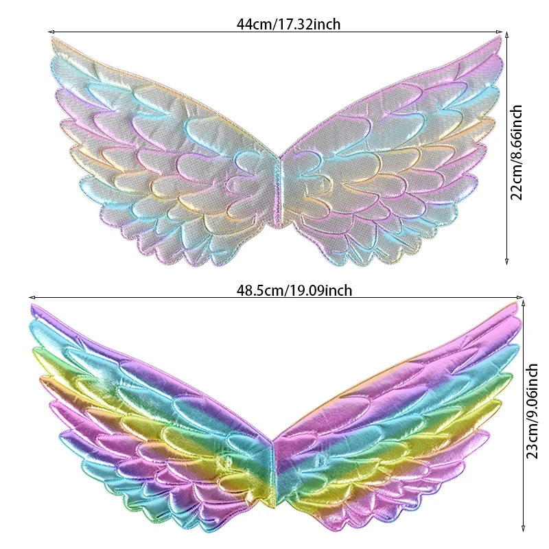 Colorful Angel Butterfly Wings Fairy Magic Wand For Dance Party Girl One 1st Birthday Party Princess Baby Shower Favor Props
