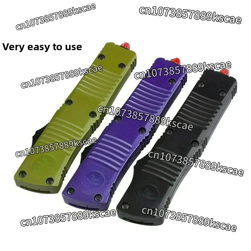 Zinc Alloy Replacement Handle, Outdoor & EDC Tool Handle Grip, Ergonomic Design for DIY Crafting (Black/Green/Purple)